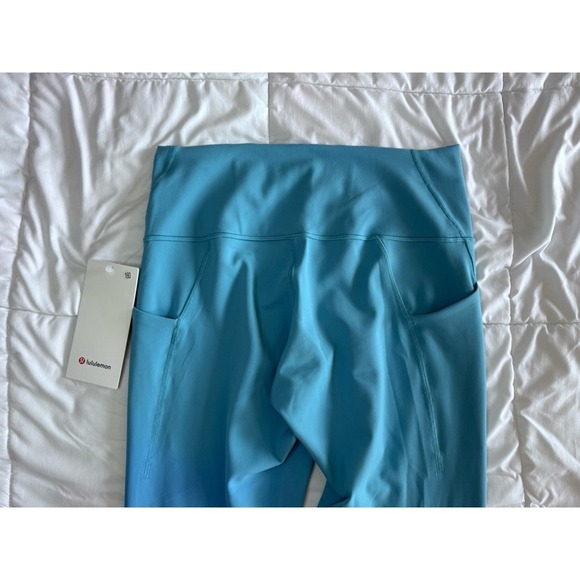 New Lululemon Wunder Train High Rise Tight 25" Size 10 Washed Blue Workout NWT - Picture 4 of 12